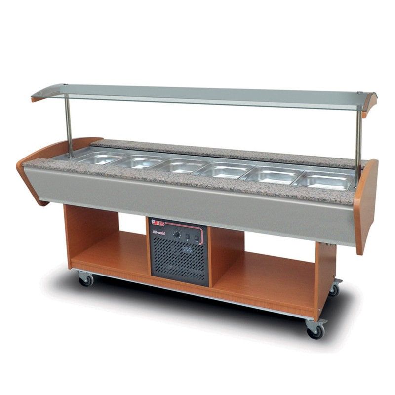 Meuble buffet réfrigéré central 6 GN 1/1