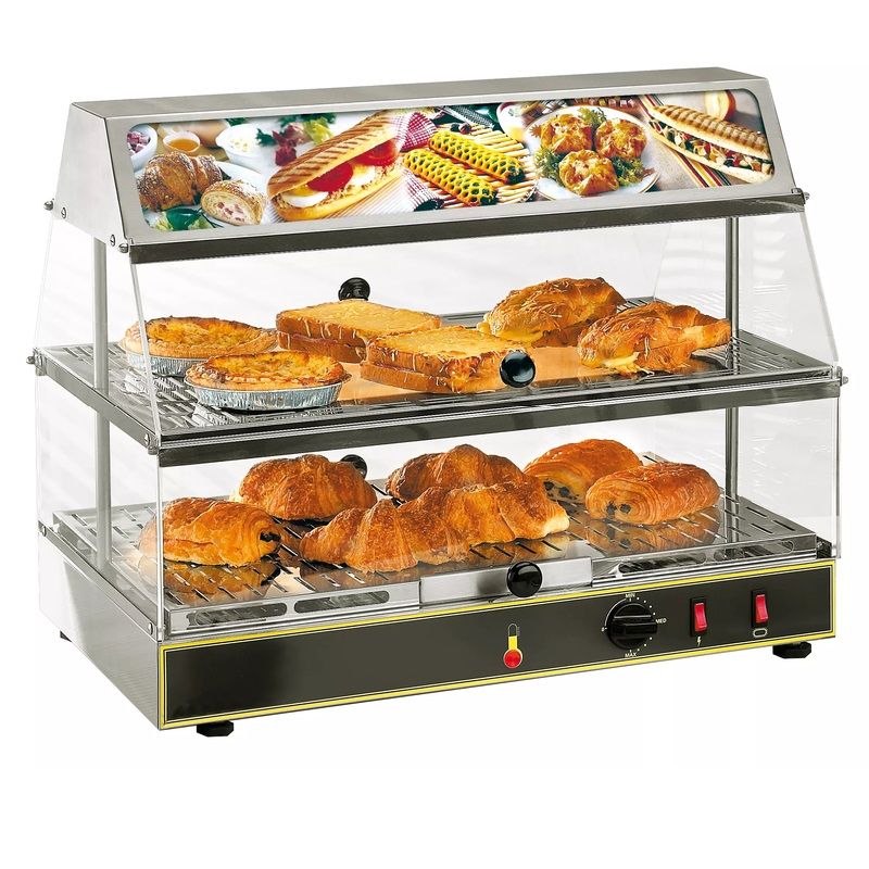 Roller Grill - vitrine chauffante statique 2 étages