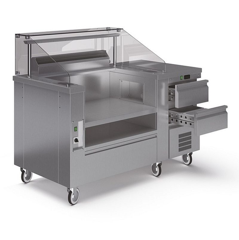 Station show cooking mobile - 2 postes