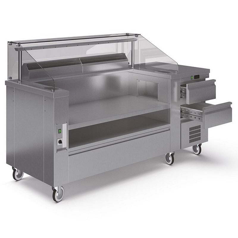 Station show cooking mobile - 3 postes