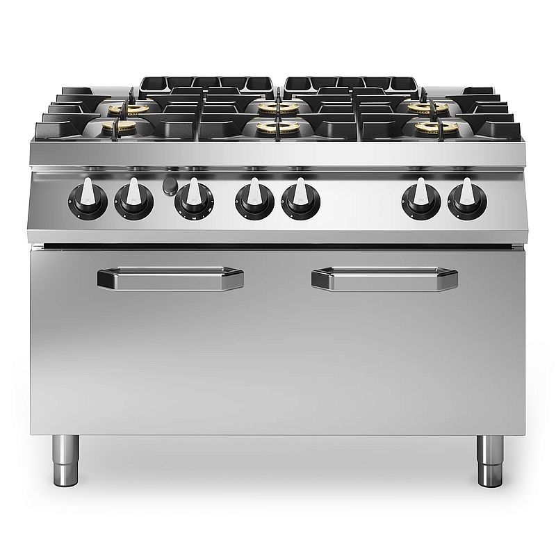 Modular - Roc 700 - fourneau 6 feux gaz sur four