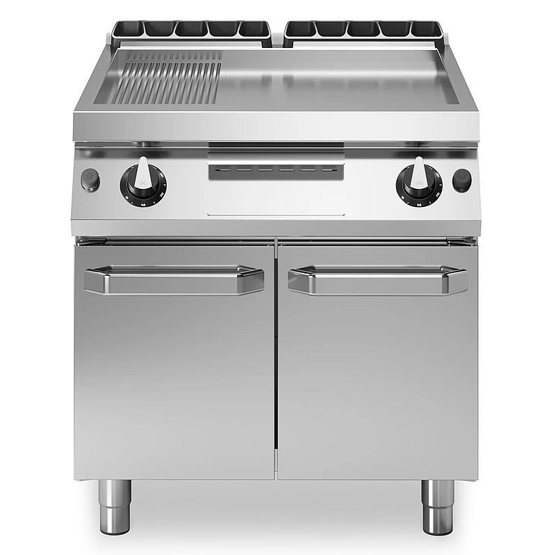 Modular - Roc 700 - Plaque chrome gaz 2 zônes - 1/3 striée