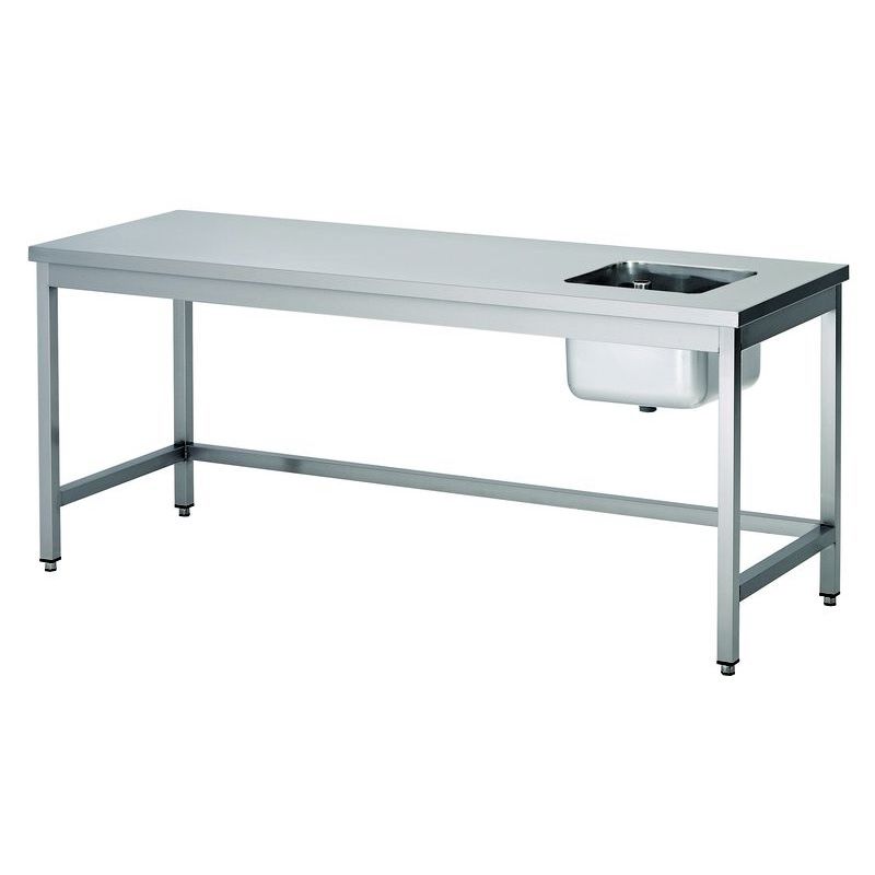 Table centrale avec bac sans étagère largeur 700