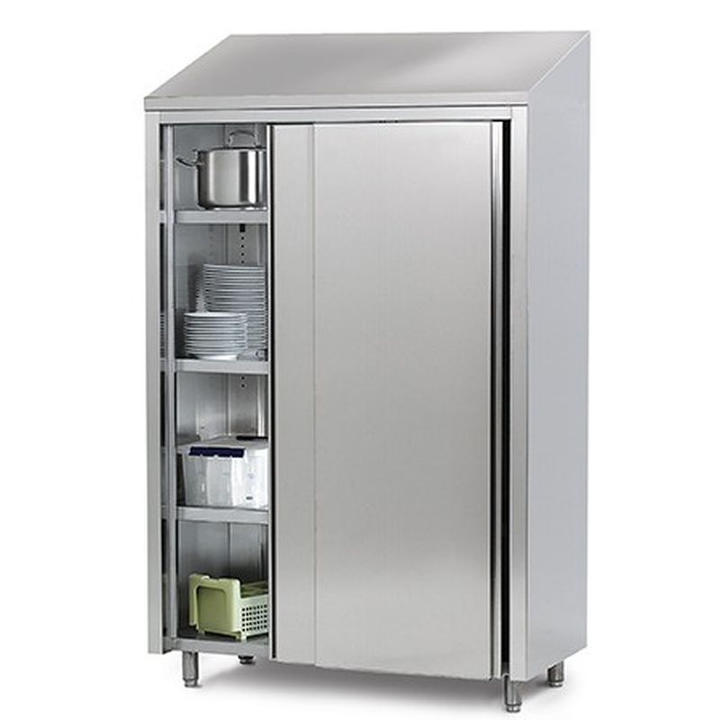 Armoire haute portes coulissantes toit incliné
