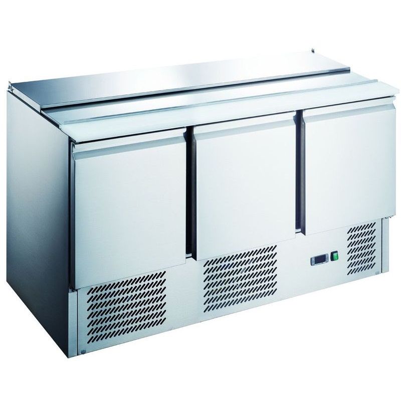 Saladette réfrigérée inox - 3 portes