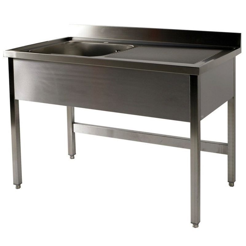 Plonge inox prof. 600 mm - bac gauche