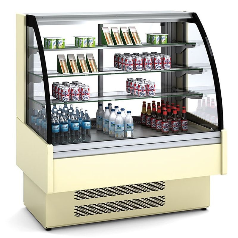 Vitrine libre service sandwich, boisson, pâtisserie