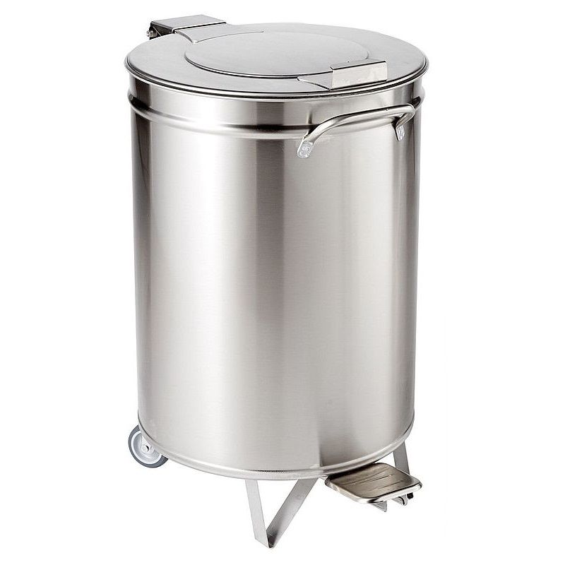 Poubelle à couvercle sur roues 50 litres