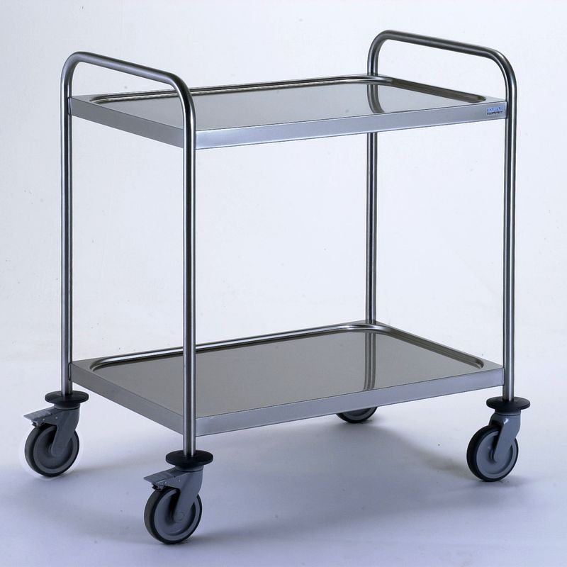 Chariot de service inox 2 plateaux 1000 x 600