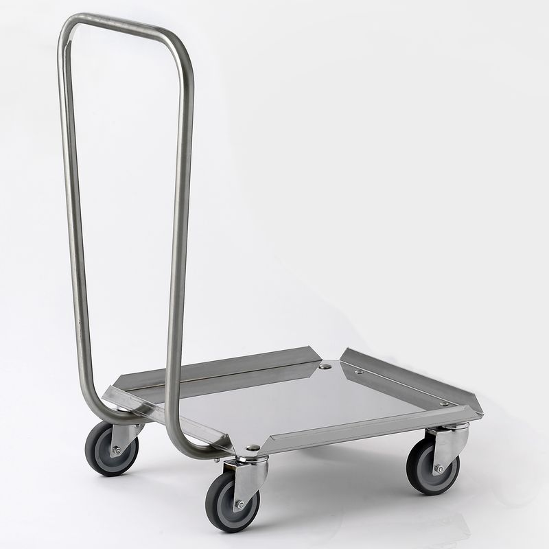 Chariot inox porte casiers à vaisselle Chariot inox porte casiers à vaisselle