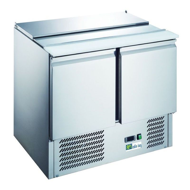 Saladette réfrigérée inox - 2 portes