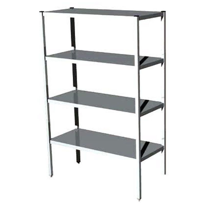 Casier à batterie plateaux inox 4 niveaux