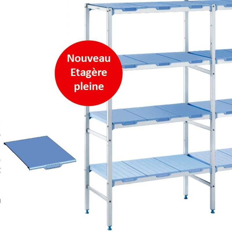 Rayonnage à clayettes pleines en polypropylène