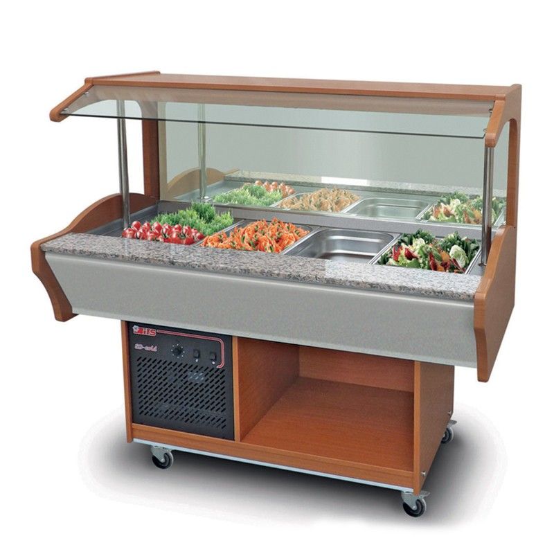 Meuble buffet réfrigéré mural - 4 bacs GN 1/1