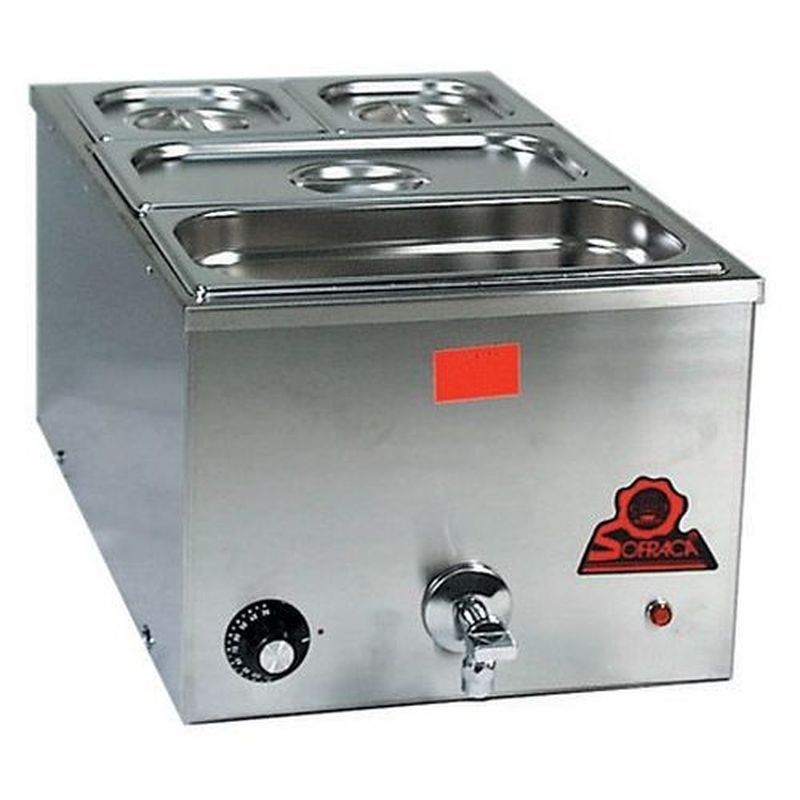 Bain-marie GN 1/1 avec vidange - cuve 21 litres