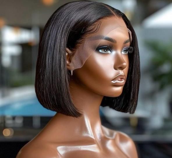 10 inch Double Drawn Full frontal wig