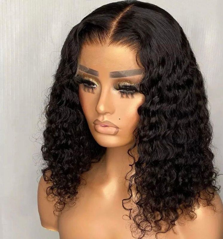 16 Inch Double Drawn Water Wave Bob Wig