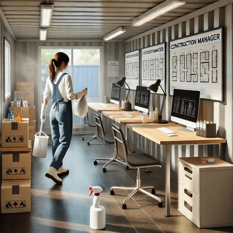 Büro-Container Reinigung