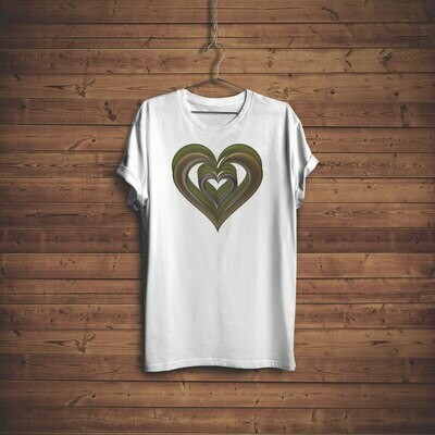 3D Hearts T-shirt Design 3B for sale