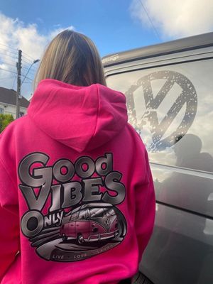 Good Vibes Only Hoodie HOT PINK