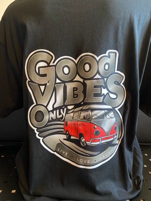 Good Vibes Only T-shirt Black with Red