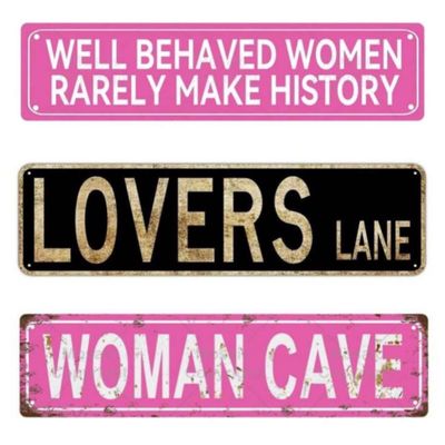 6 - Metal Signs 15.75”x 3.94”