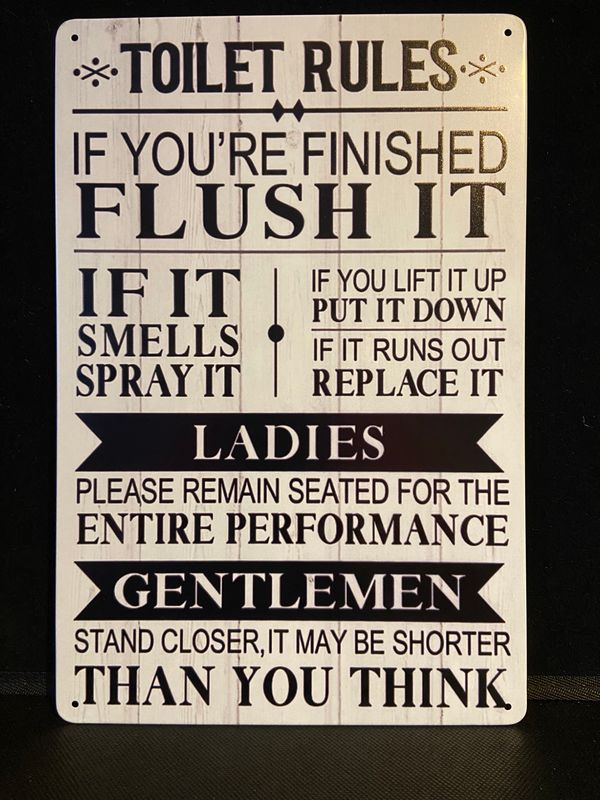 Metal Sign - If you Are Finished, Flush It.
