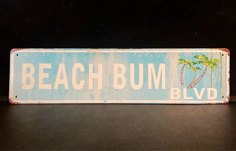 Metal Plaque - Beach Bum Blvd