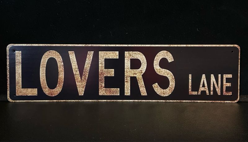 Metal Plaque - Lovers Lane