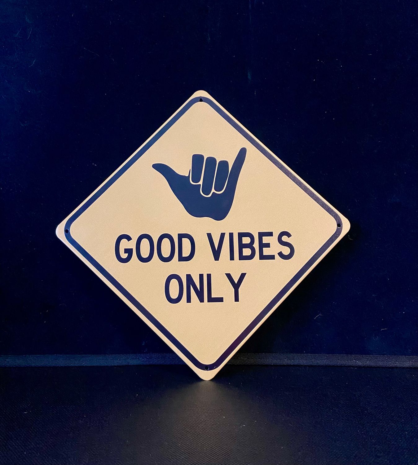 Hanging Sign. Good Vibes Only Neon Yellow