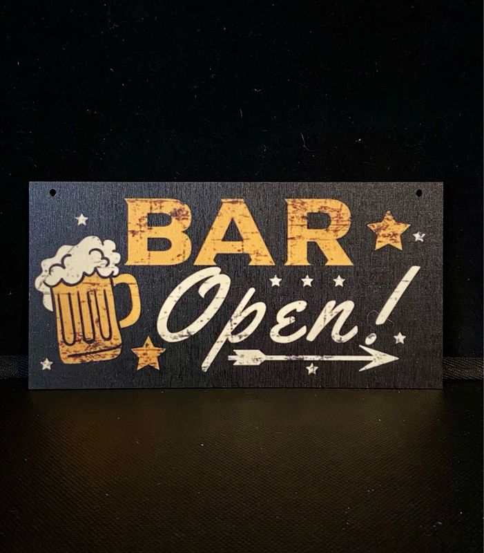 Hanging Sign. Bar Open