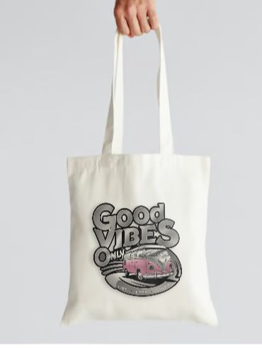 Good Vibes Only Tote Bag Cream