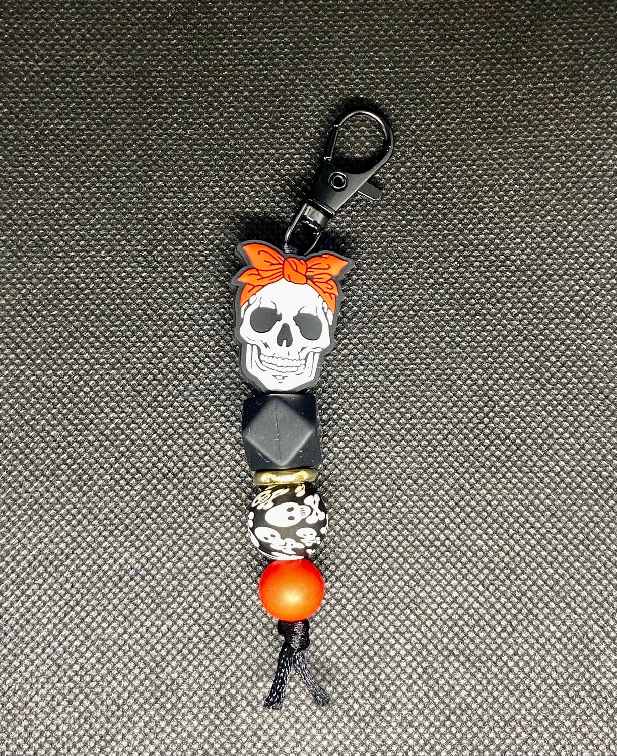 Accessories. Skull Silicone Beaded Key Chain