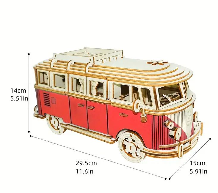 Accessories. Camper Van Wooden Puzzle