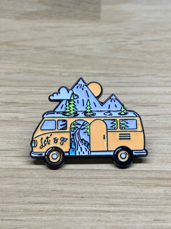 Metal Enamel Pin - Camper Van