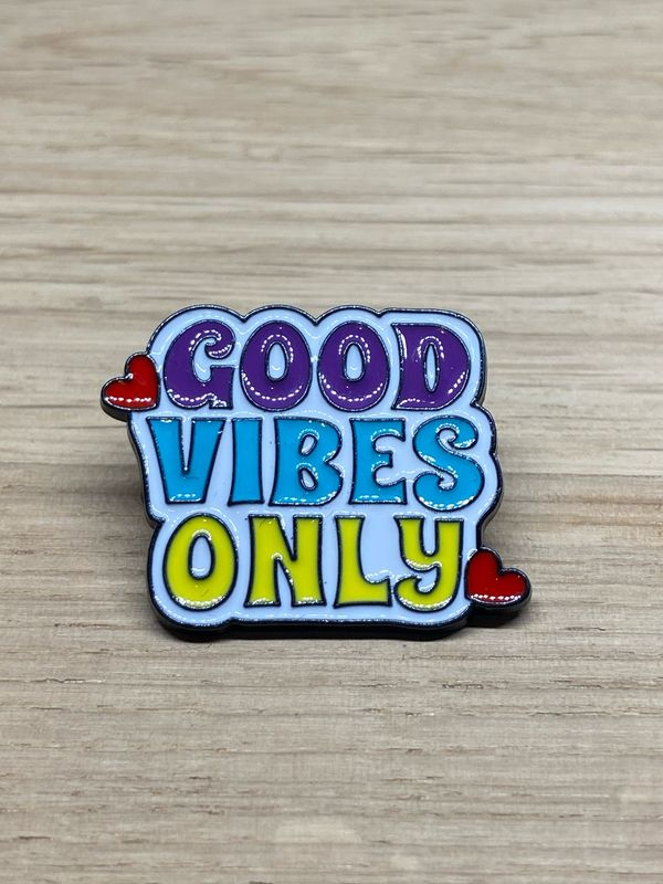 Metal Enamel Pin - Good Vibes Only