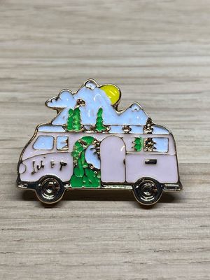 Metal Enamel Pin - Camper Van
