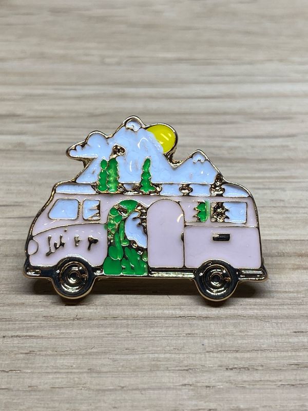 Metal Enamel Pin - Camper Van