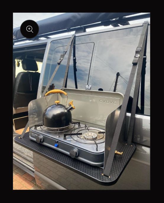 Camper Van Accessories. Ziggy’s Hanging Table - Black Hexa