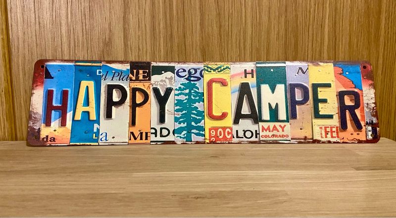 Metal Plaque - Happy Camper