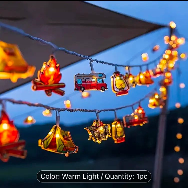 Camper Van Accessories - Colourful Battery Operated Lights.