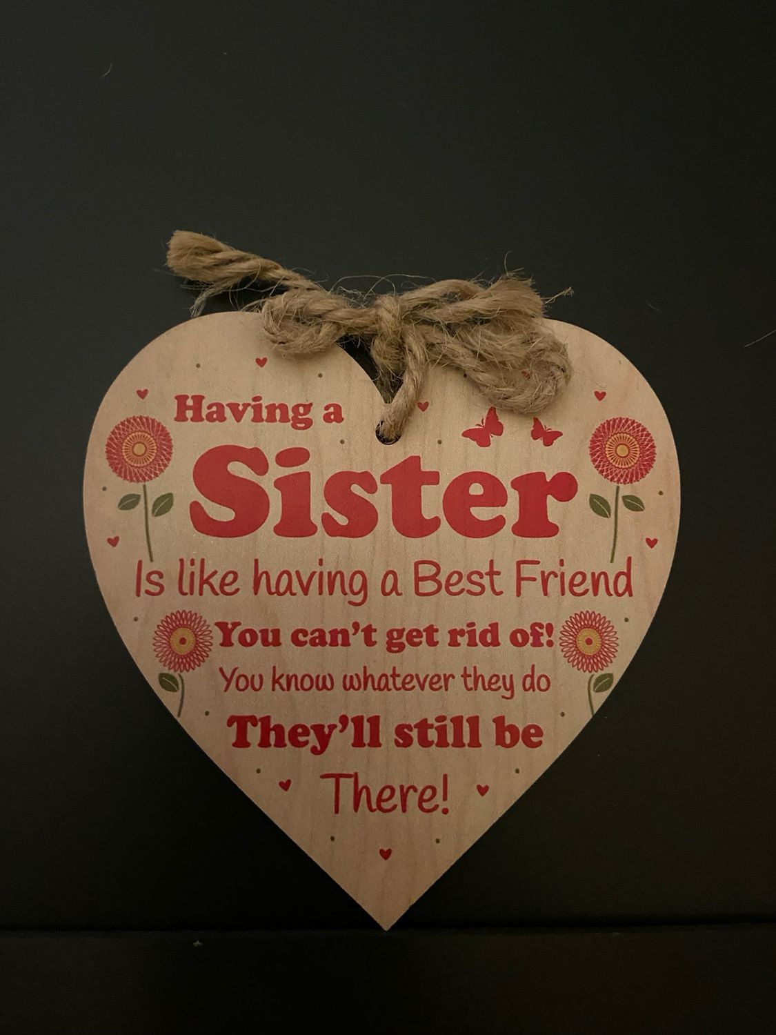 Hanging Sign - Wooden Heart