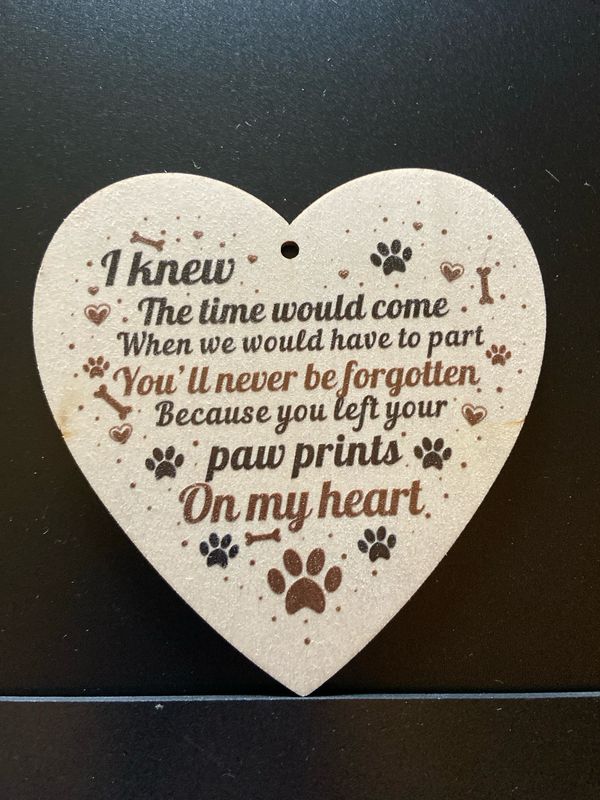 Hanging Sign - Wooden Heart Hanging Sign - Wooden Heart