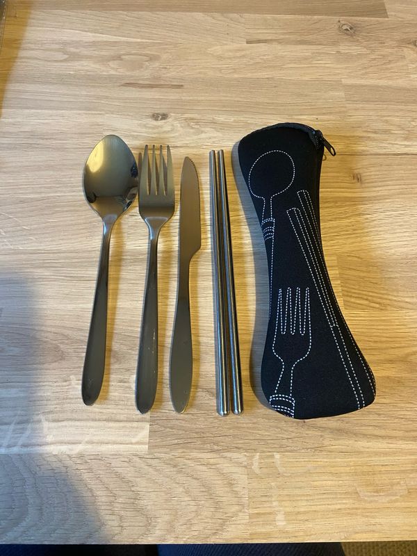 Camper Van Accessories - 4 Piece Cutlery Set C/w Pouch