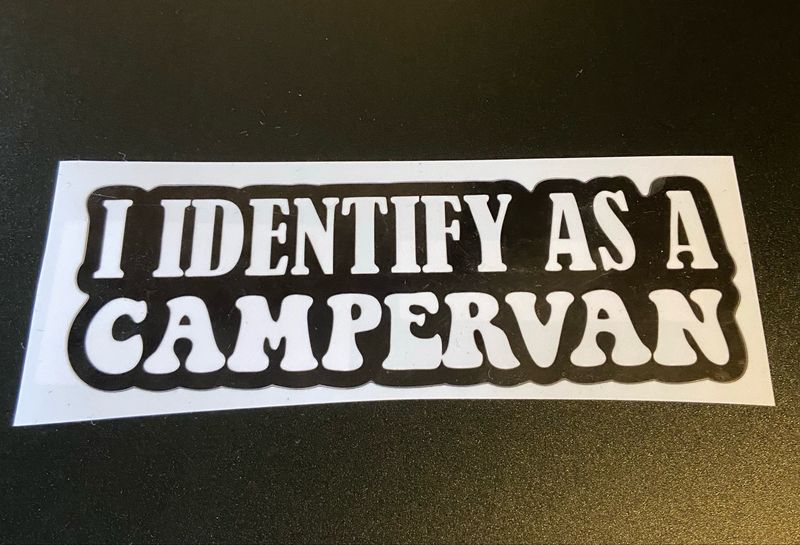 Sticker - I Identify As A Campervan