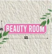 Metal Plaque - Beauty Room (Plastic)