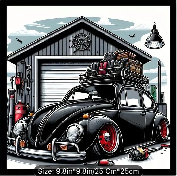 Accessories - Diamond Art Kit - Black Beetle - 25cm x 25cm