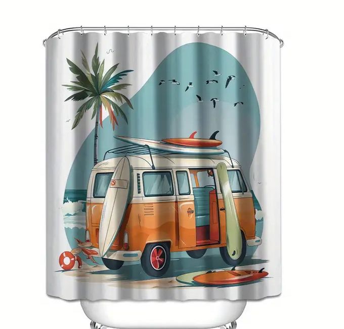Soft Furnishings - Camper Van Shower Curtain 150cm x 180cm