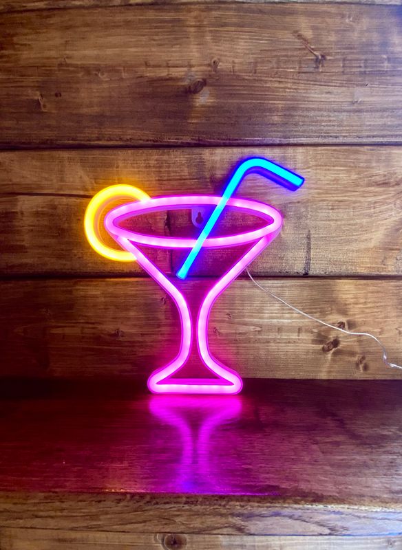 Neon Light - Cocktail Glass