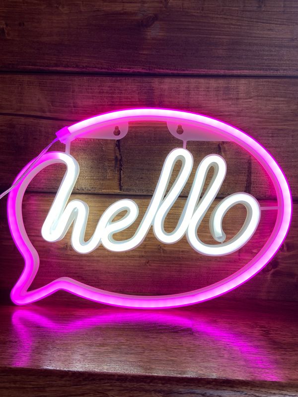 Neon Light - LED “Hello” sign